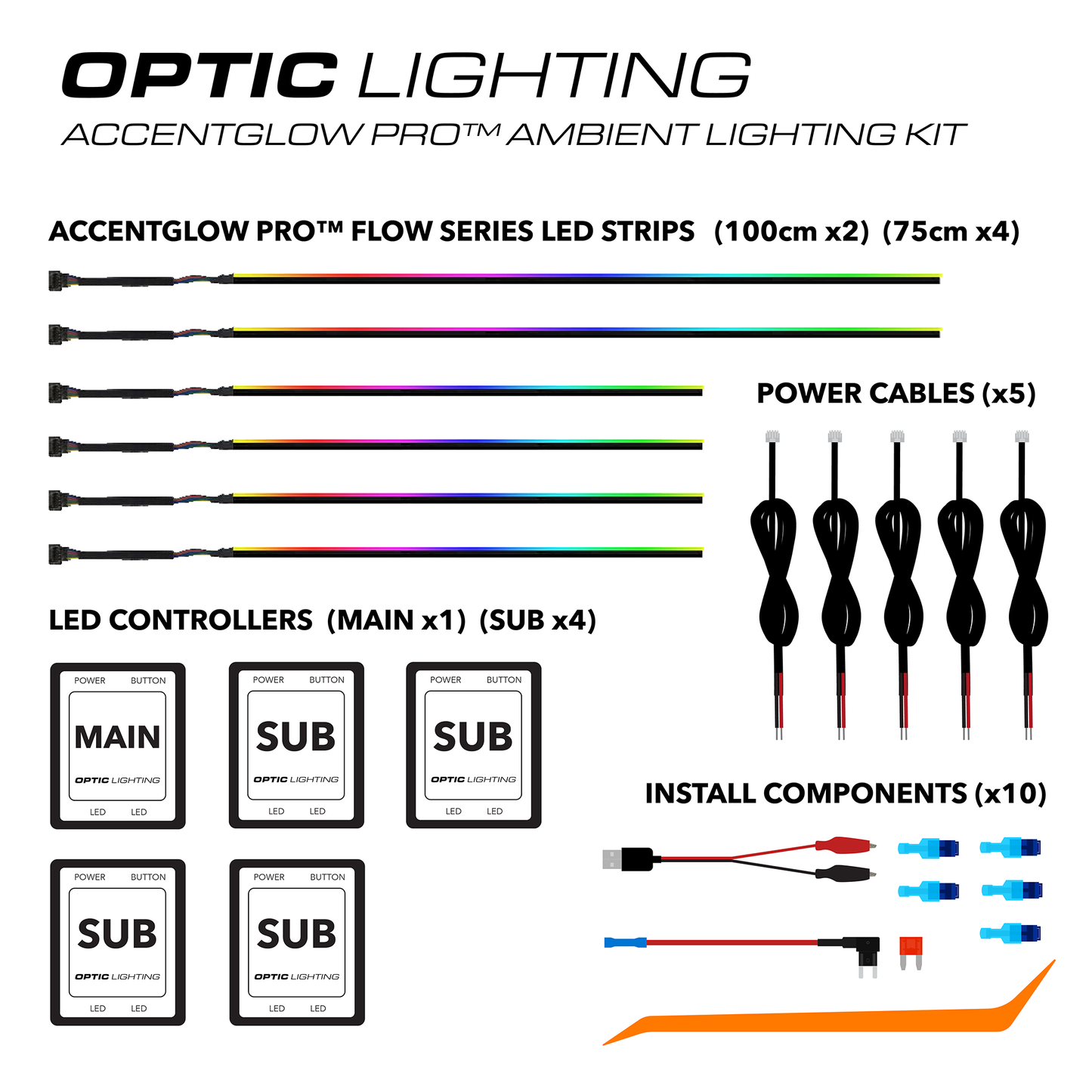 AccentGlow Pro™ Flow Series Ambient Lighting Kit